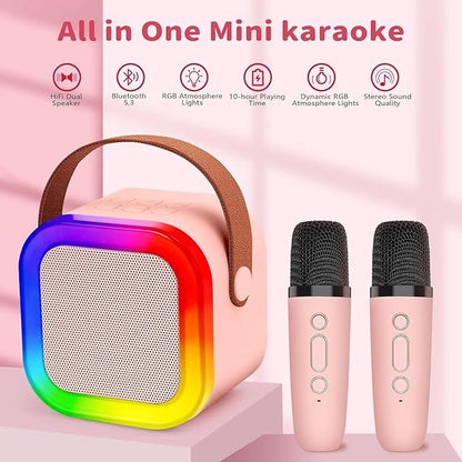 🎶 Ultimate Portable Karaoke Speaker with 2 Wireless Mics 🎤