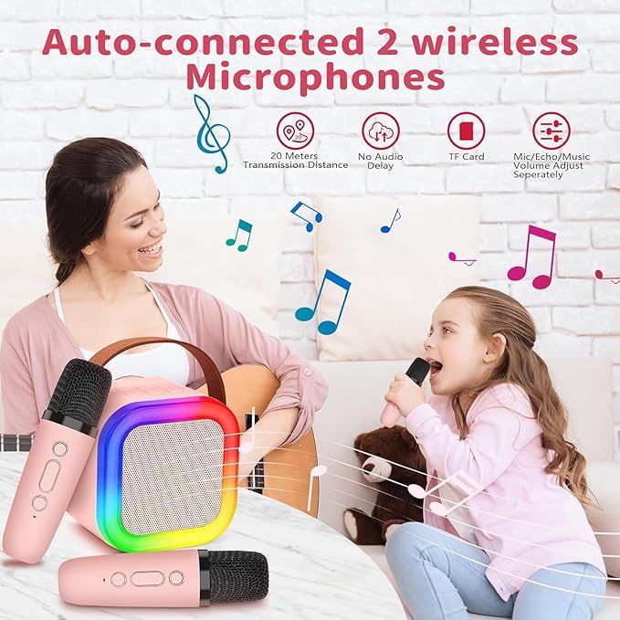 🎶 Ultimate Portable Karaoke Speaker with 2 Wireless Mics 🎤